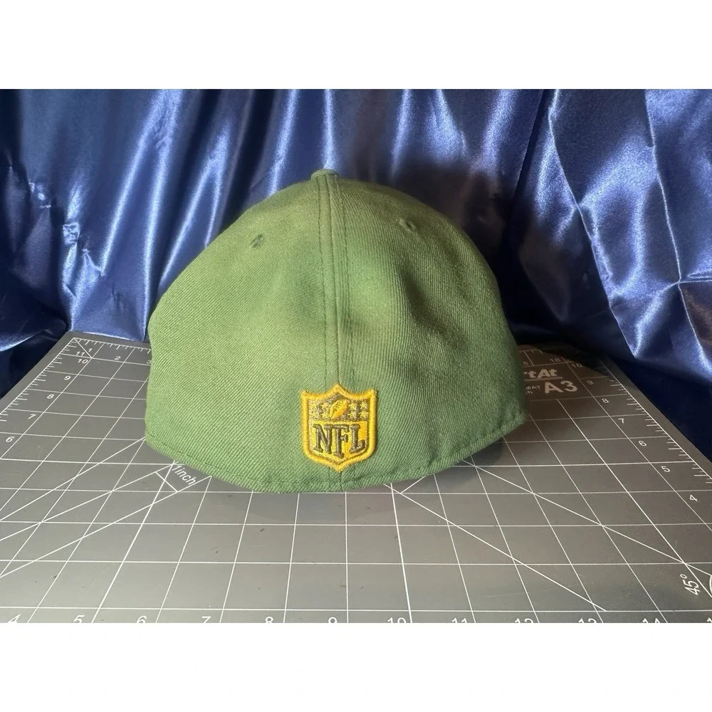 New Era Green Bay Packers NFL Football 59FIFTY Used Fitted Hat Size 7 5/8" - Picture 3 of 9
